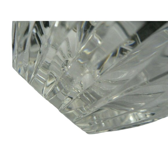 Glass Bowl Etched Cut Crystal Starburst Ray Design - Picture 4 of 9